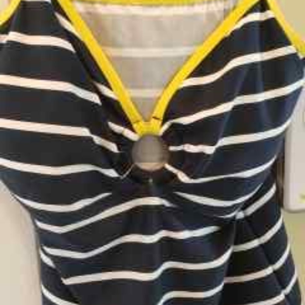 Nautica Tankini Navy/White/Yellow